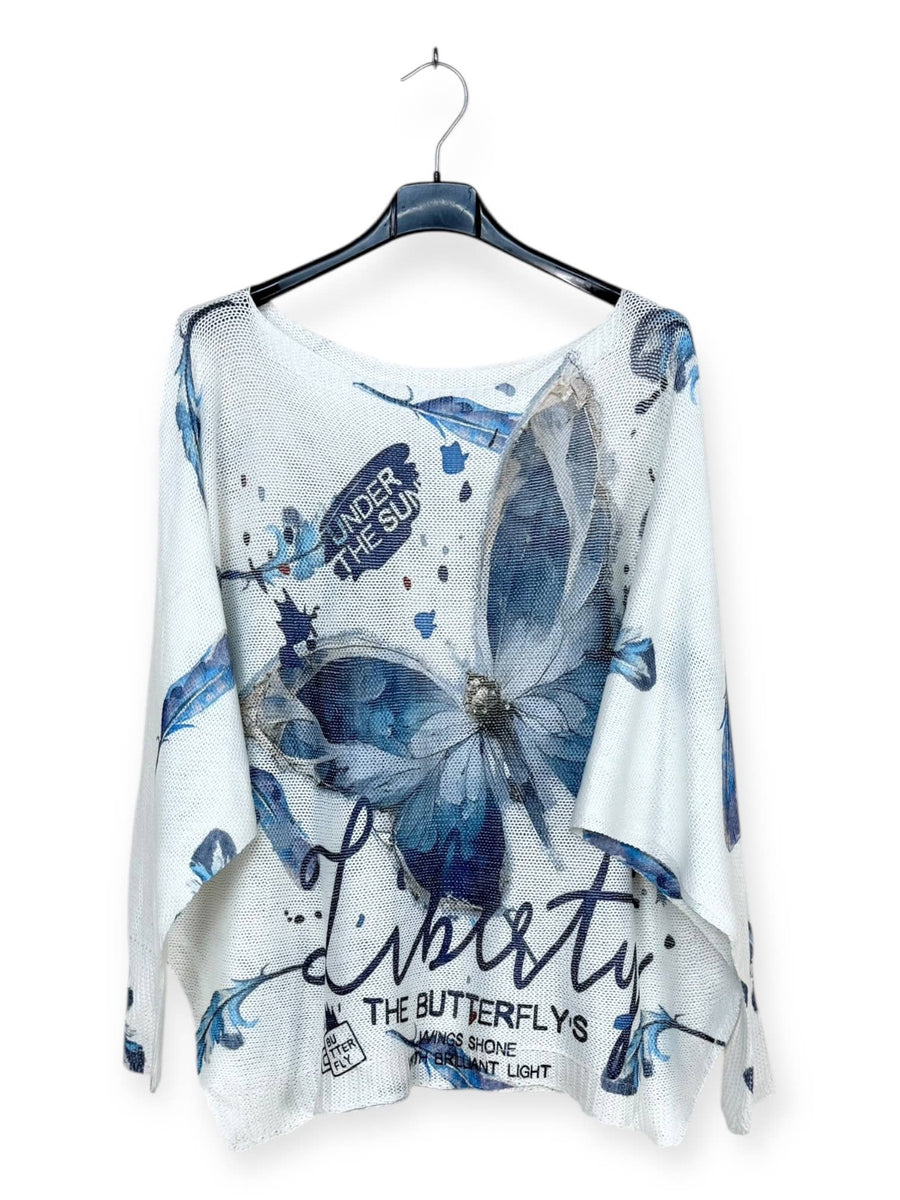 AH 21012-21 - Patterned knit sweater, long sleeves