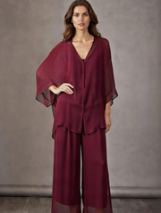 Thin Waistband Silk Trouser