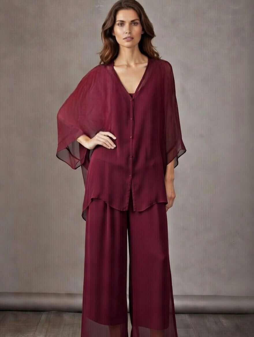 Thin Waistband Silk Trouser