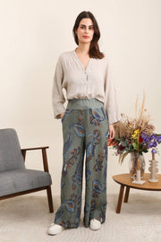 Patterned Linen Pants