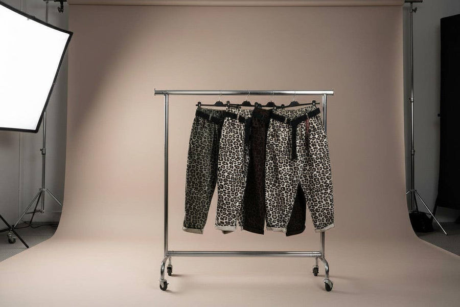 Animal Print Belted Magic Pants