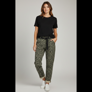 Animal Print Belted Magic Pants