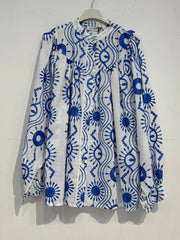 Embroidered cotton blouse