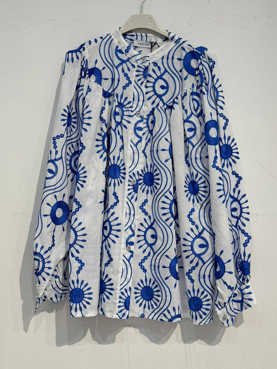 Embroidered cotton blouse