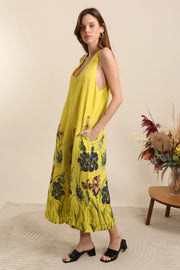 Floral Print Linen Jumpsuit