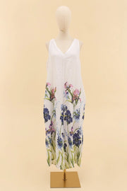 Floral Print Linen Jumpsuit