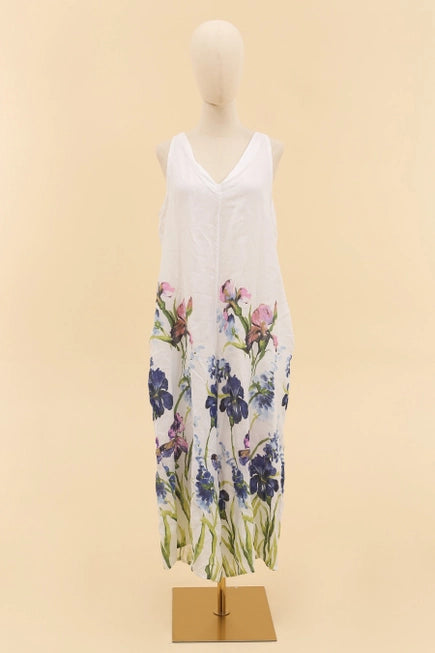 Floral Print Linen Jumpsuit